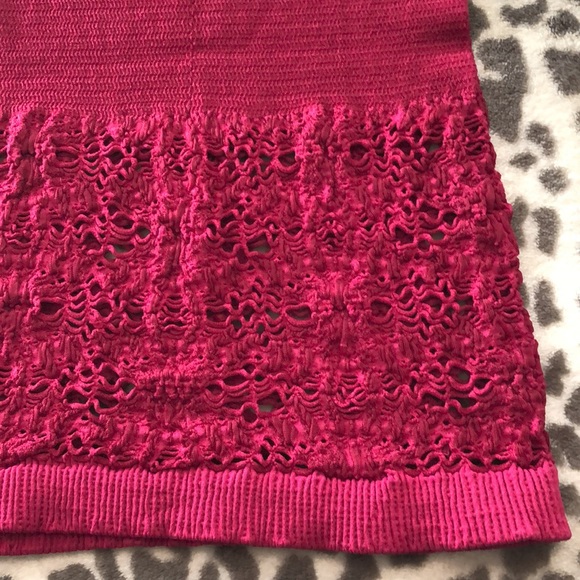 Free People Intimately Red Crochet Open Weave Tank Top Size XS/S - Picture 9 of 15